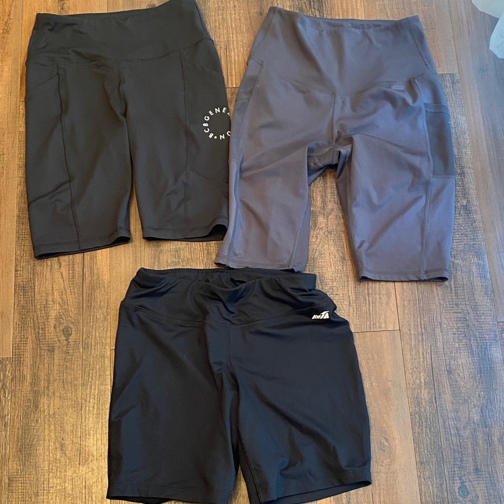 Bundle BCBGeneration Black and legend Gray Athletic Shorts and avía black